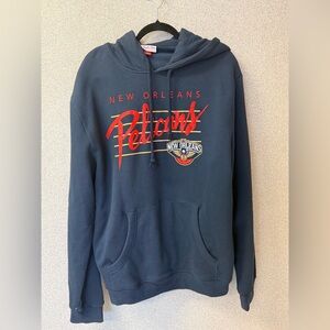 Mitchell & Ness New Orleans Pelicans Men Size 2XL Blue Pullover Hoodie‎